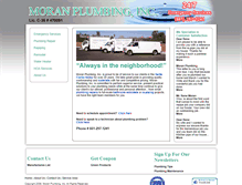 Tablet Screenshot of moran-plumbing.com